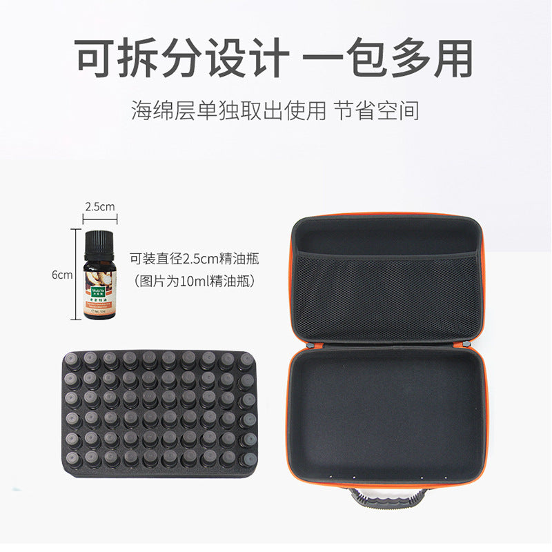 Wholesale 30/60 10ml portable EVA essential oil bag portable large capacity shockproof essential oil bottle storage bag